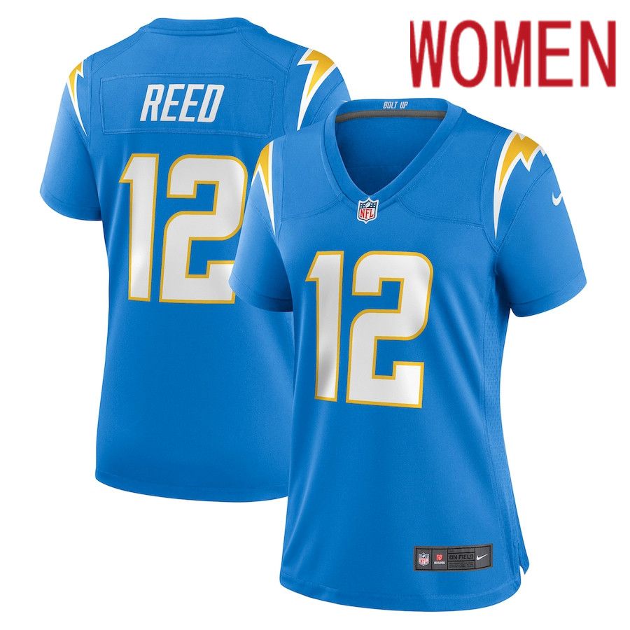 Women Los Angeles Chargers 12 Joe Reed Nike Powder Blue Player Game NFL Jersey